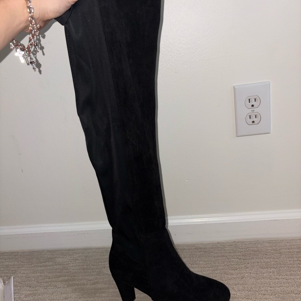 ShoeNTale Black Over the Knee Boots